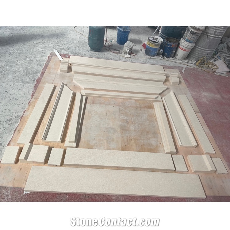 Western Natural White Stone Carved Marble Fireplace For Sale