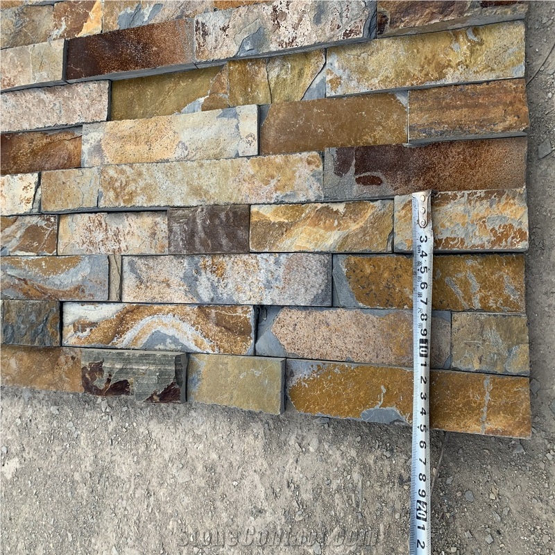 Rusty Slate Cladding Wall Panel Veneer Stone Stack Cladding