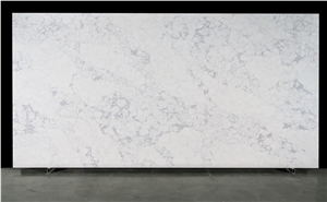 Polished Calacatta Carrara Panda White Quartz Slabs