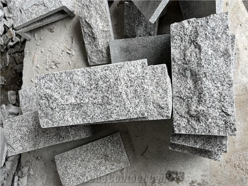 Canada Grey Granite Mushroomed Stone Cladding Wall Tiles