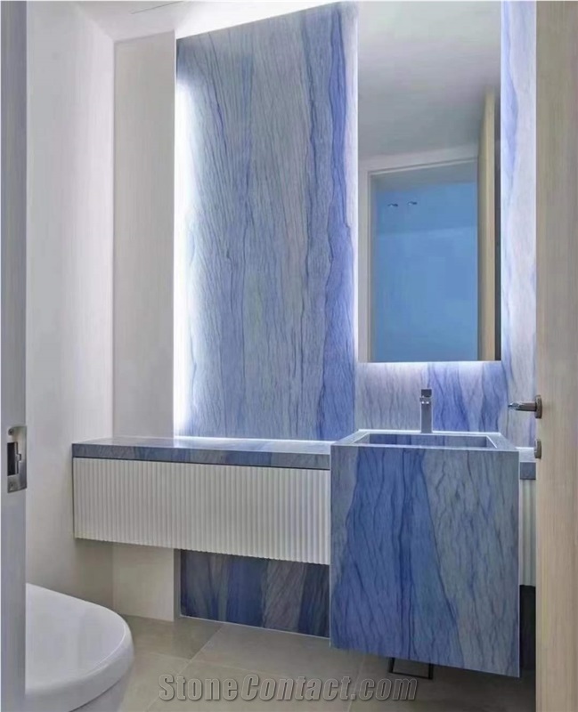 Brazil Azul Macaubas Quartzite Polished Floor Slabs And Tiles