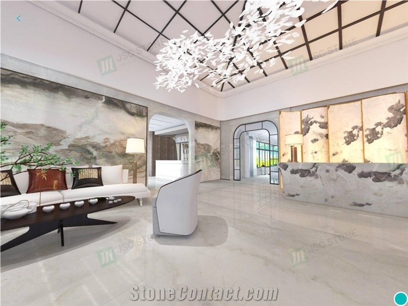 Luxury Stone White Jade Onyx For Wall Decoration