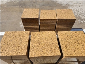 New G682 Golden Diamond Yellow Granite Slabs & Tiles