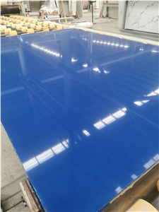 Big Popular High Polished Blue Quartz Stone Slab