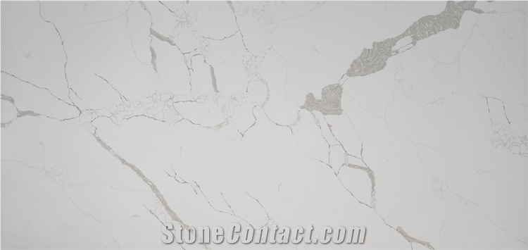Big Slab Of Calacatta White Quartz Stone For Wall