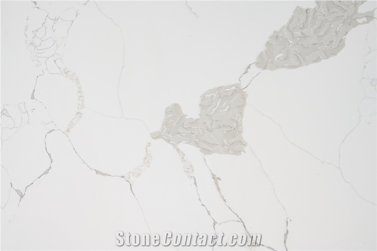 Big Slab Of Calacatta White Quartz Stone For Wall
