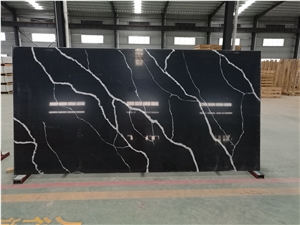 Black White Lighting Quartz Slabs