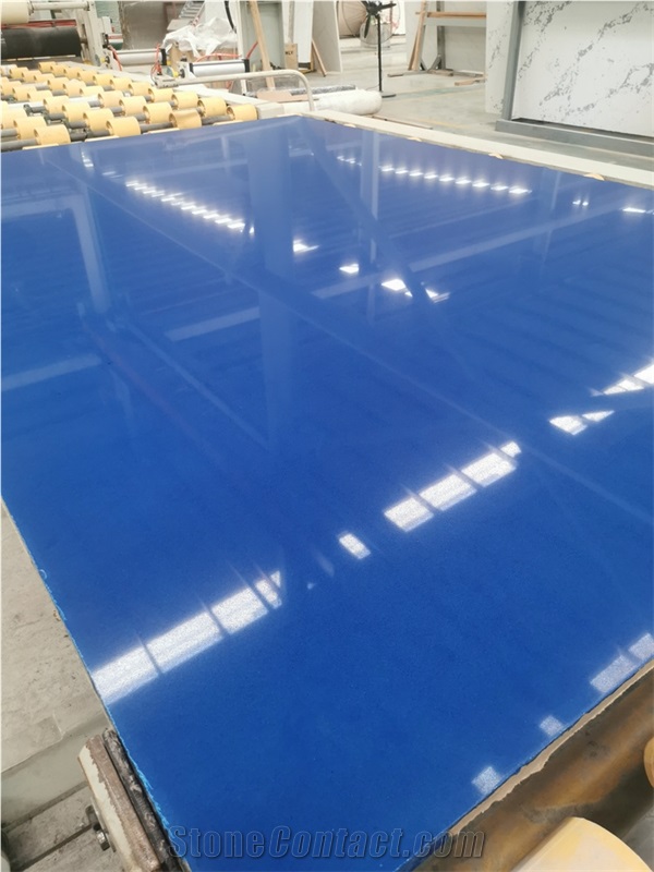 Blue Quartz Slab Artificial Stone Solid Surface For Floor