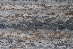 High End Quartz Slab Stone Artificial Stone Grey Red Surface