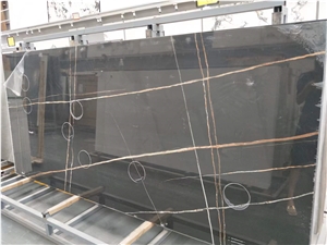 Laurent Golden Glossy Sintered Stone Slabs