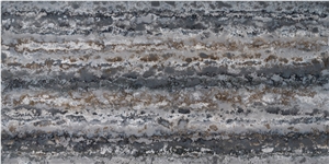 Man Made Stone Artificial Calacatta Grey Red Quartz Slab