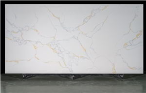 Man Made Stone Artificial Calacatta Quartz Slab Polished