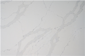 Popular White Gray Grey Color Natural Quartz Stone Slab