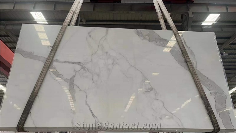 Statuario Marble Look Sintered Stone Slabs