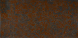 White Brown Calacatta Quartz Slab Artificial Stone