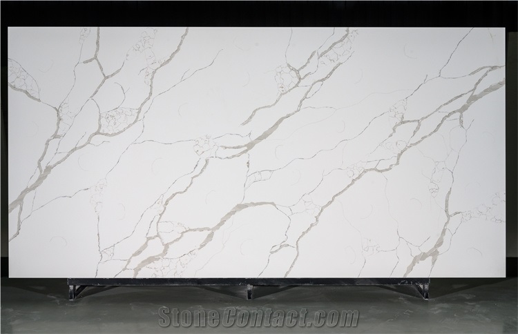 White Grey Quartz Slab Stone For Home House Hotel Project
