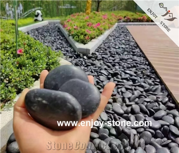 Black Pebble, River Stone, Garden Decor, Landscaping Stone