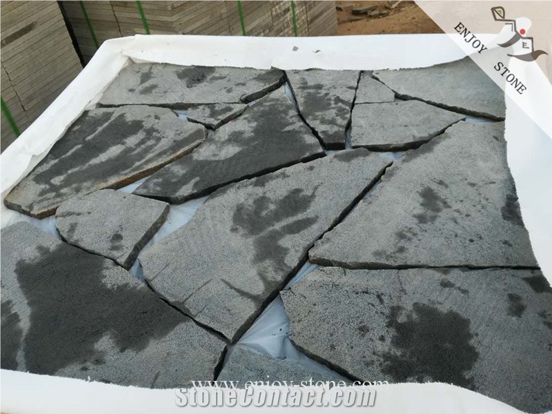 China Basalt Crazy Paver/Flagstone/Machine Cut/Grey Basalt