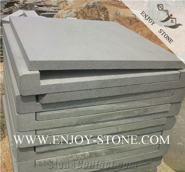 China Grey Basalt/Sandblasted/Swimming Pool Coping Tiles