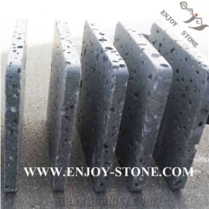 Honed Lava Stone/Basalt Glass/Drink Coaster/Cookware