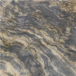 Brazil Golden Silk Quartzite Polished Slabs