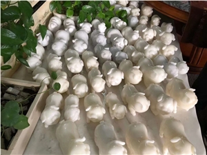 White Marble Pig Carving