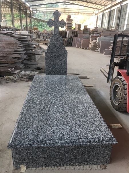 China Grey Granite Tombstone Monument Single Double