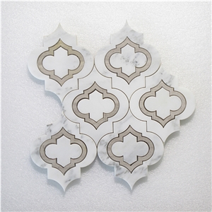 New Pattern Oyster Grey Arabescato Marble Mosaic