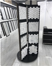 Metal Spin Mosaic Tile  Sample Board Display Stand Rack