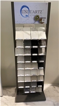 Quartz Sample Display Rack With Catalogue Holder