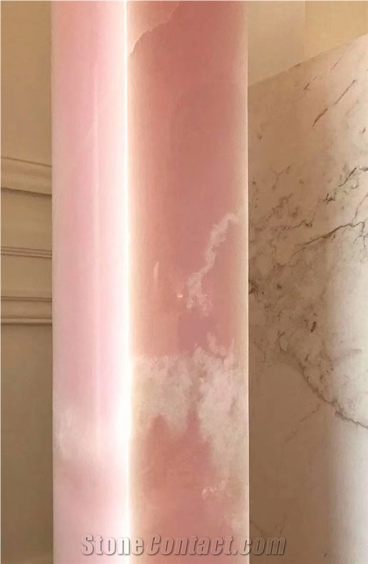 Iran Pink Onyx Polished Big Slabs