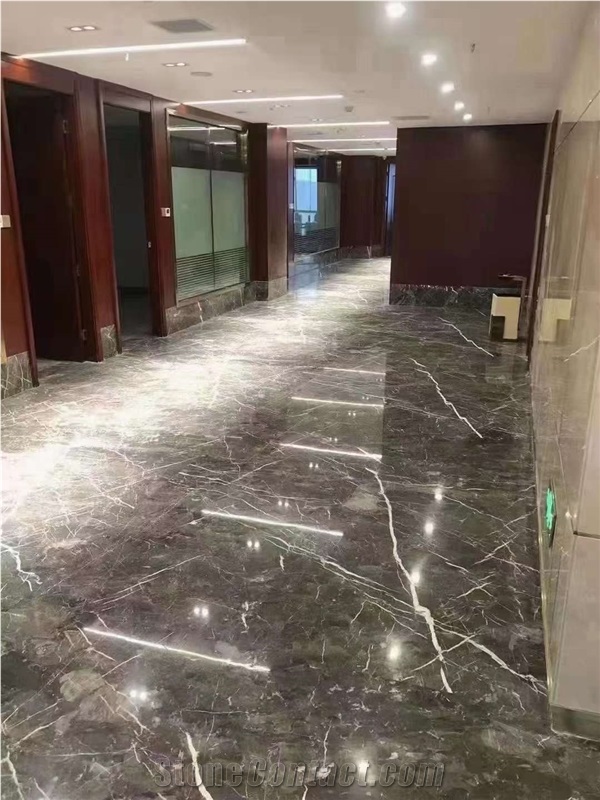 Turkey Star Yao Grey Marble Polished Stair Treads