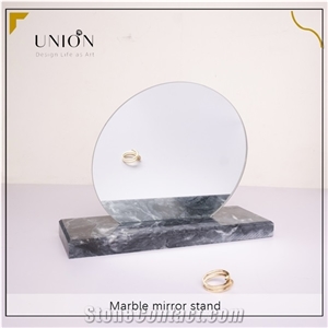 UNION DECO Makeup Mirror With Natural Marble Base