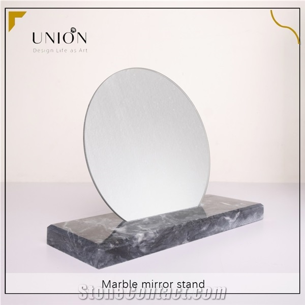 UNION DECO Makeup Mirror With Natural Marble Base
