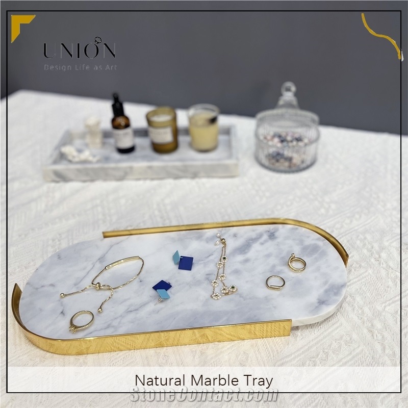 UNION DECO Marble Tray For Dresser