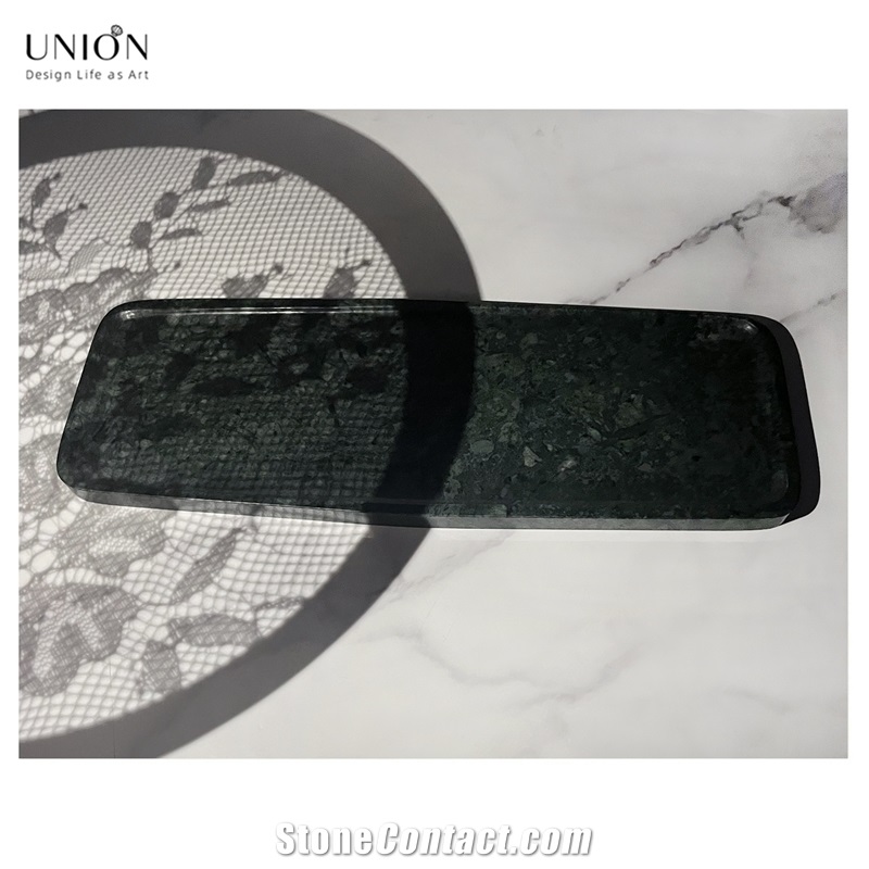 UNION DECO Natural Marble Tray Storage Serving Tray