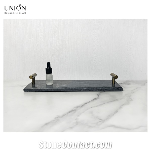 UNION DECO Rectangular Home Decor Bathroom Tray Marble Tray