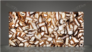 Agate Grey Iregular Shapes - Backlit Semiprecious Stone