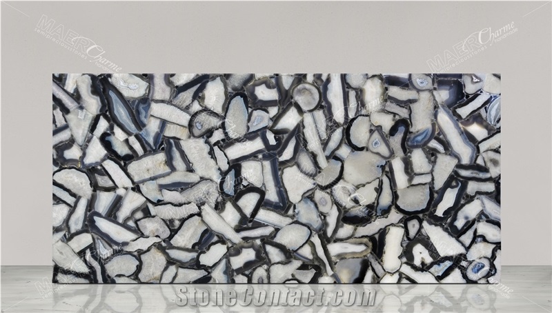 Agate Grey Iregular Shapes Semiprecious Stone