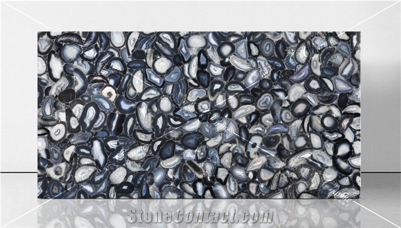 Agate Grey Semiprecious Stone Slabs