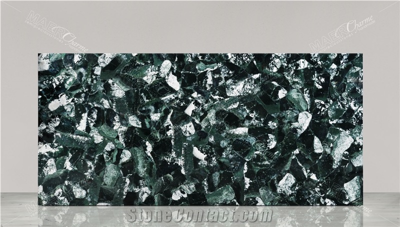 Agate Moss Green Semiprecious Stone