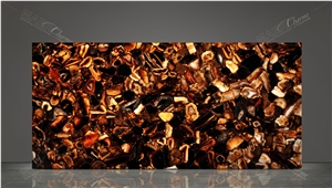 Agate Umbra Semiprecious Stone Backlit Panels