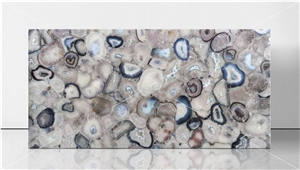 Agate White Lilac Semiprecious Stone