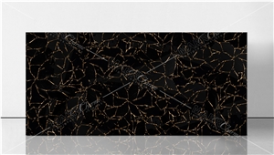 Obsidian Black With Gold Semiprecious Stone