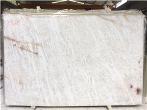 Vitrio Pure White Crystal Quartzite Slabs
