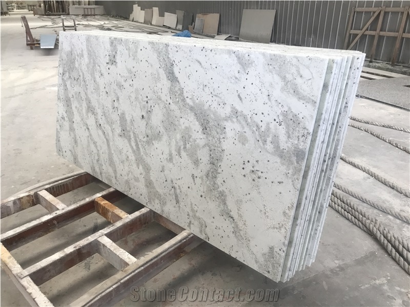 7Mm Andromeda White Thin Stone Panels For Bathroom