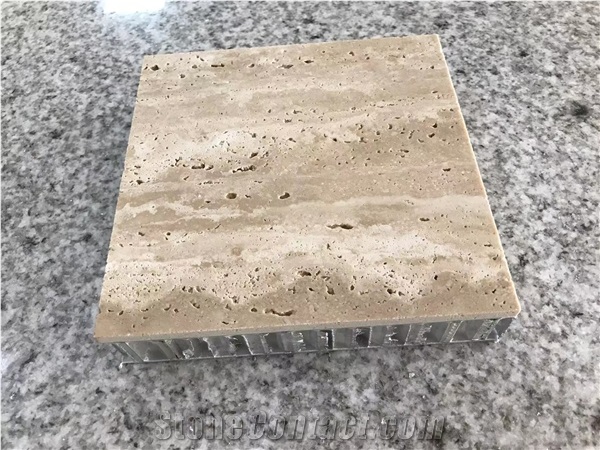 Beige Travertine Honeycomb Backed For Wall Cladding