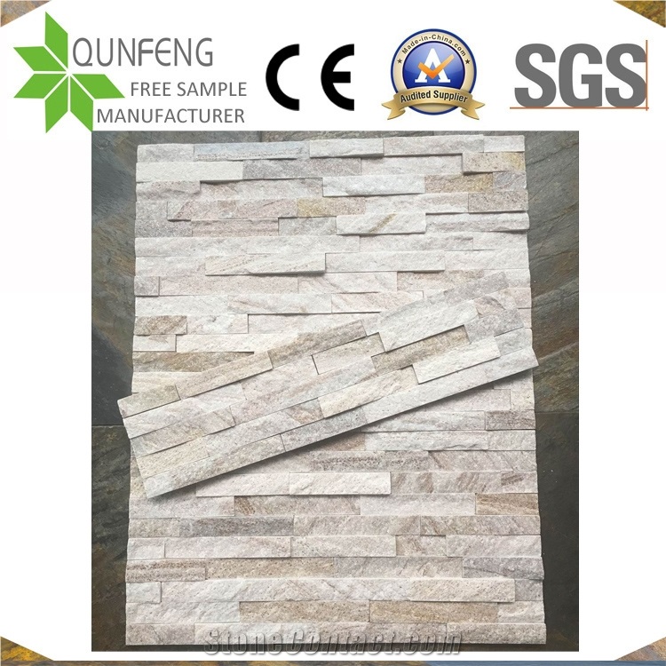 China Brown Culture Stone Quartzite Wall Cladding Panels