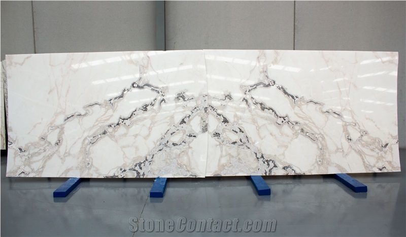 Dover White Marble Slabs, 2 Cm, Bookmatch
