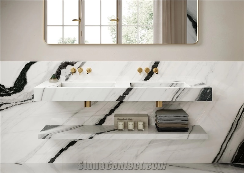 Panda White Marble Bookmatch, 2Cm Slabs